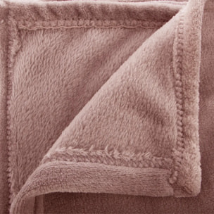 Plaid flanelle rose 130x180cm