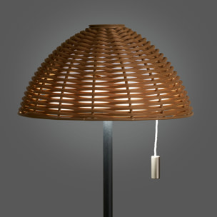 Lampada da tavolo LED RGB ricaricabile Wigan in metallo e PE natural/nero