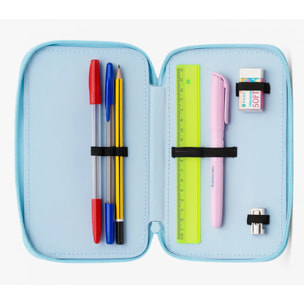 beSmart - ASTUCCIO TRIPLO 18+18 GIOTTO ABSTRACT BLU