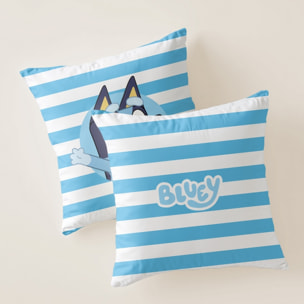 Funda cojin BLUEY con relleno 45x45 .