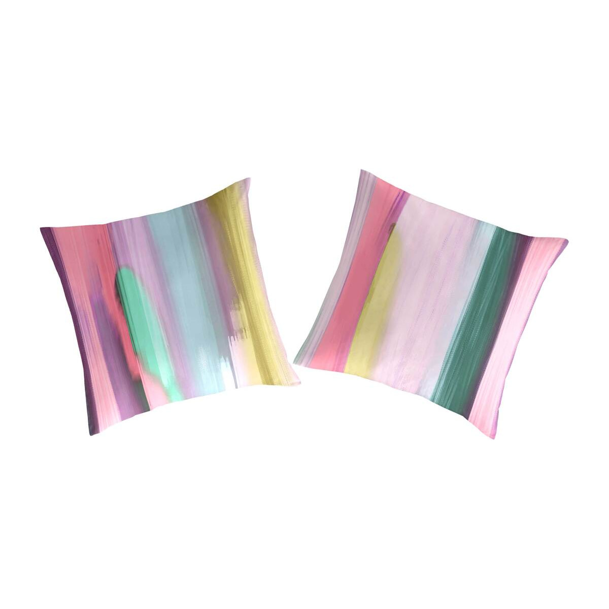 2 taies d'oreiller LOANE en coton - rose
