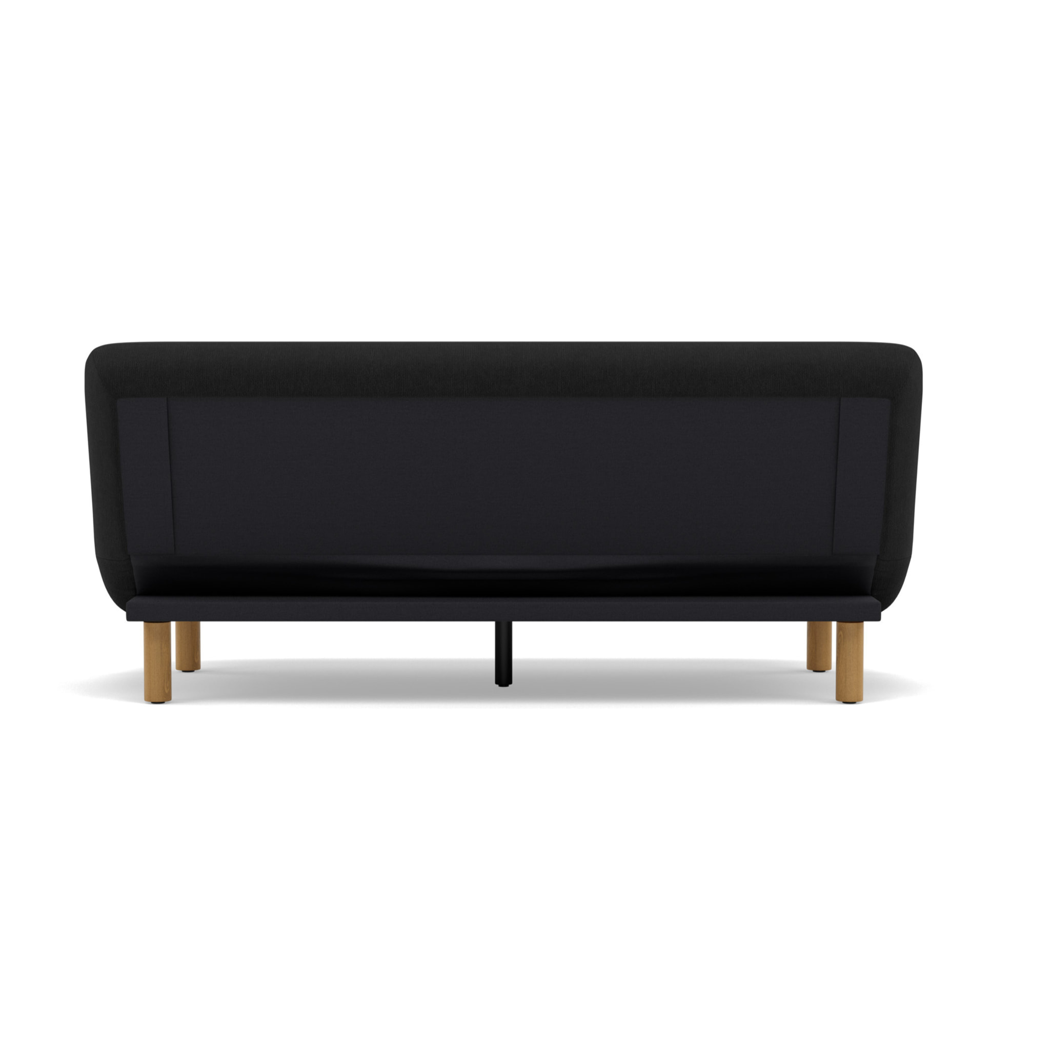 Soan - Banquette 2 places convertible clic-clac en velours texturé - Noir