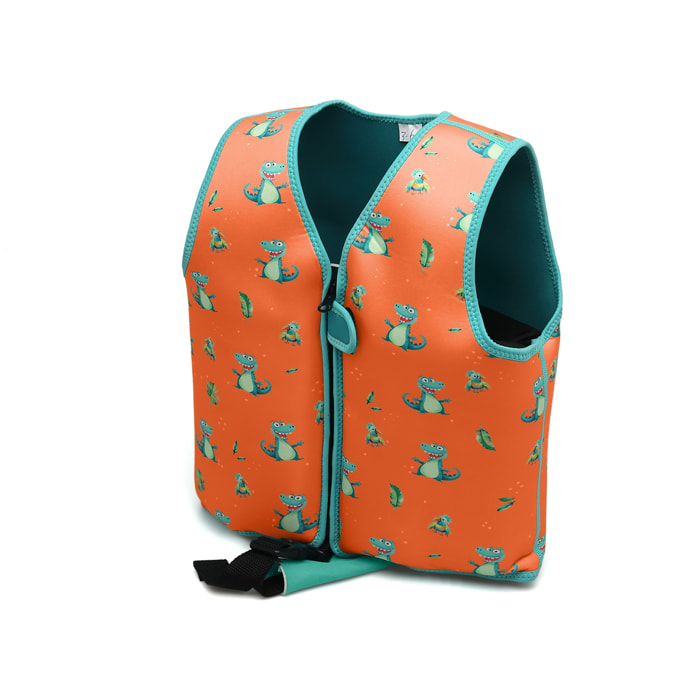 CHALECO NEOPRENO DE FLOTACIÓN COCODRILOS NARANJA