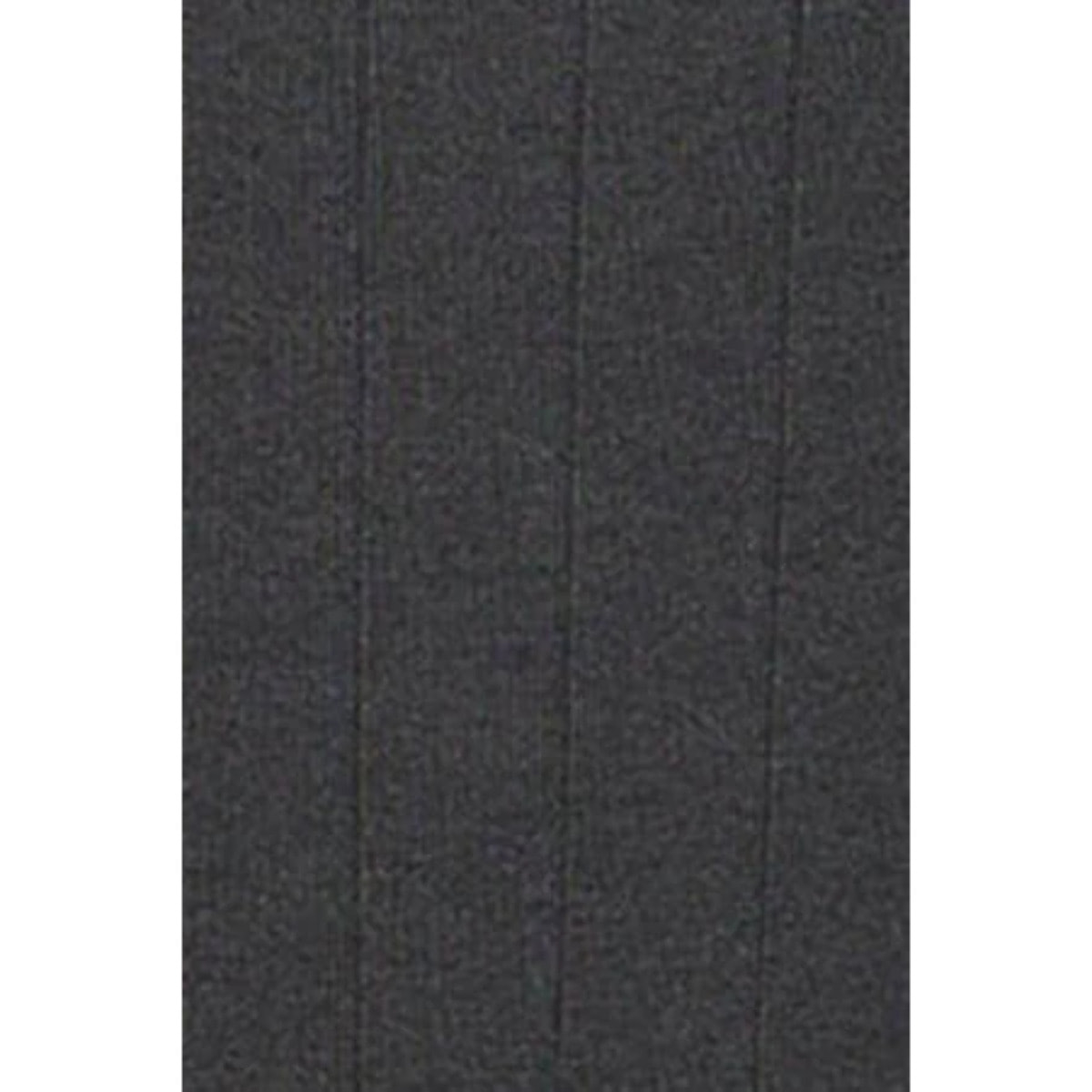 Vestito lungo nero a coste con monogramma ricamato