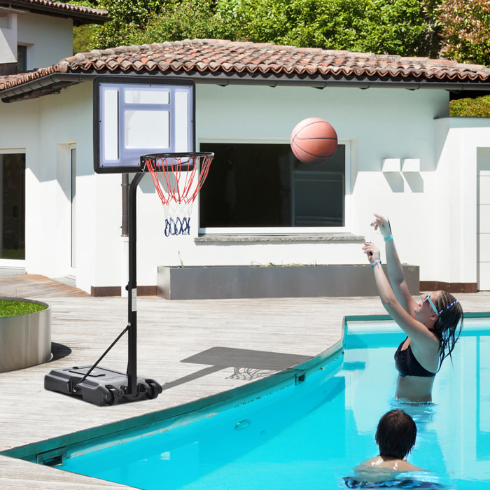 Panier de Basket-Ball sur pied hauteur réglable panier 1,1 - 1,3 m noir blanc