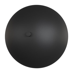 Lampada da parete Mush in acciaio nero opaco