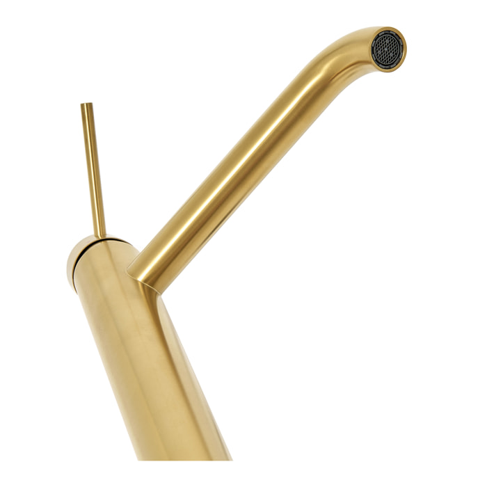 Aurum mitigeur lavabo 30,8 cm inox + Ceramia PixL 36x12,5 cm vasque à poser, sans trop-plein, blanc brillant (SAT285BGCEPX3636)