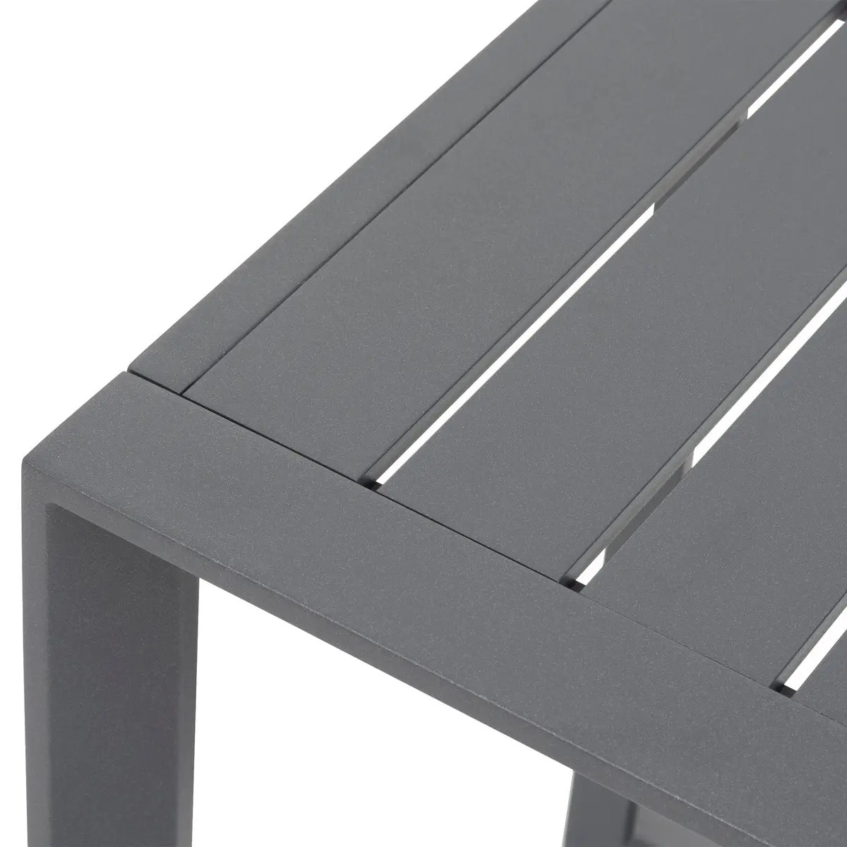 Table d'appoint carrée "Allure" graphite 44 x 44 x 55cm en aluminium