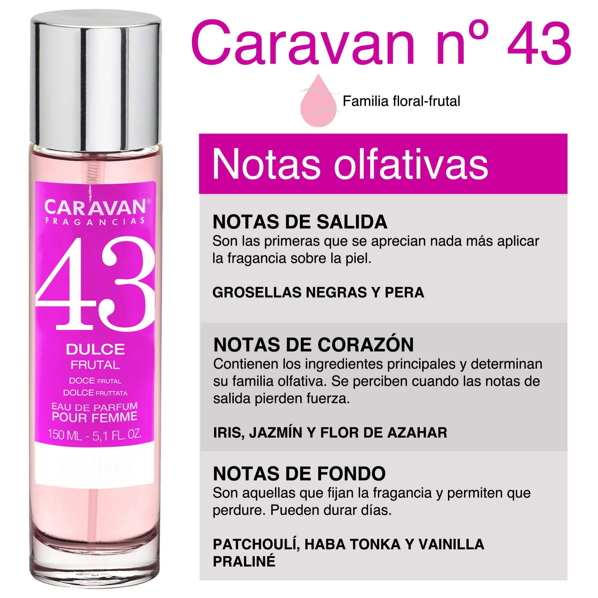 3x caravan perfume de mujer nº45 nº43 nº47 - 150ml.