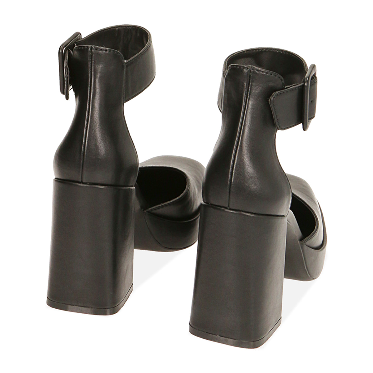 Décolleté nere chunky, tacco 10 cm