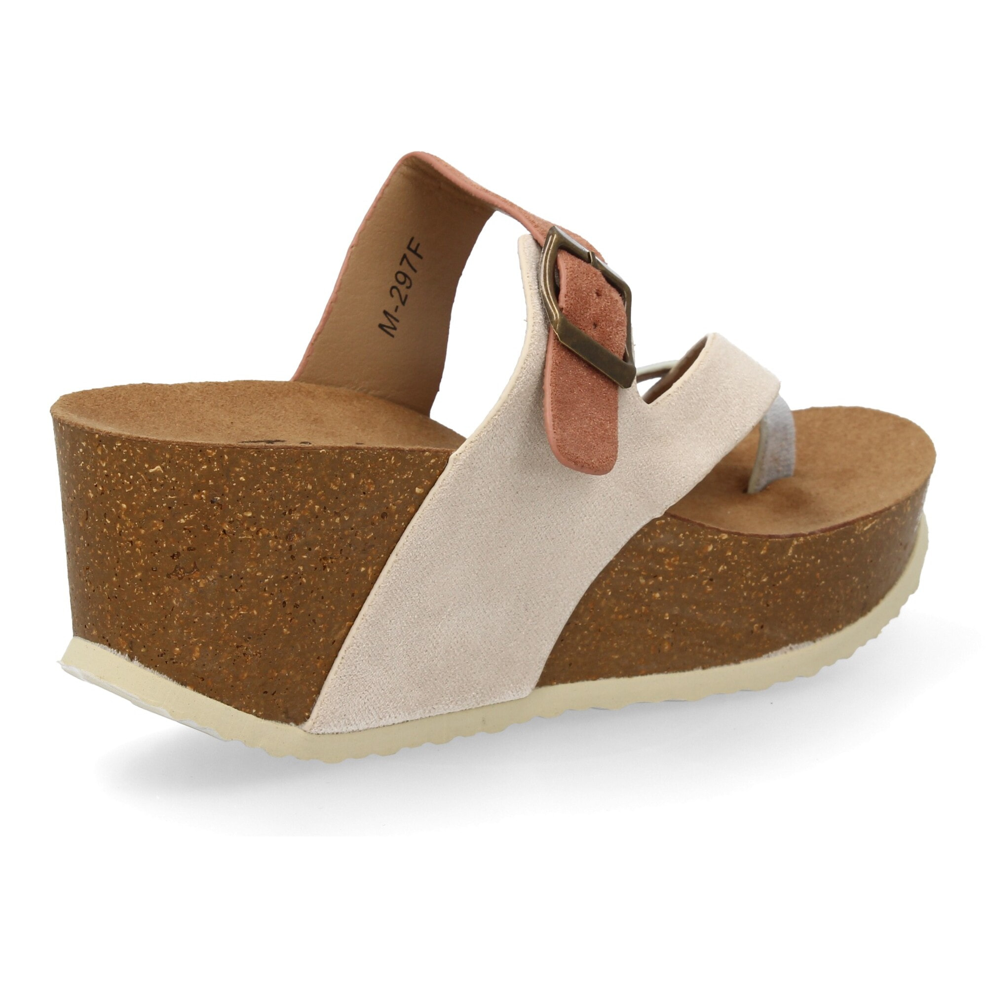 Sandalia Mujer cómoda con cuña y hebilla