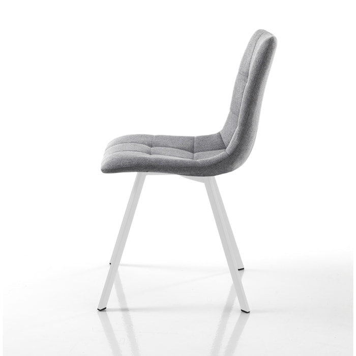 Oresteluchetta Set 4 Sedie imbottita JANE GREY WHITE