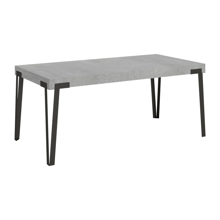 Tavolo allungabile 90x200/304 cm Rio cemento telaio Antracite