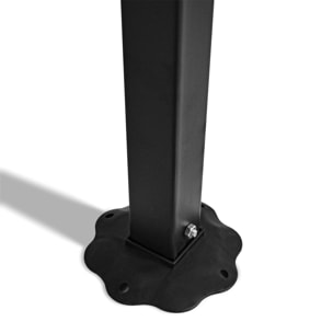 Gazebo 3x2 M esterni ferro battuto elegante gazebo da giardino ecrù