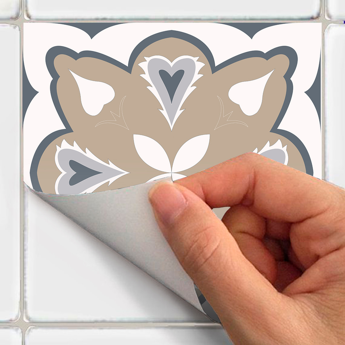 Stickers muraux - Sticker Mural Carrelage adhésif Cuisine Salle de Bain - 60 STICKERS CARREAUX DE CIMENT SIRTORI