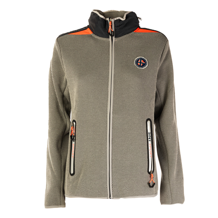 SCUOLA NAUTICA ITALIANA giacca donna silver/corallo fluo