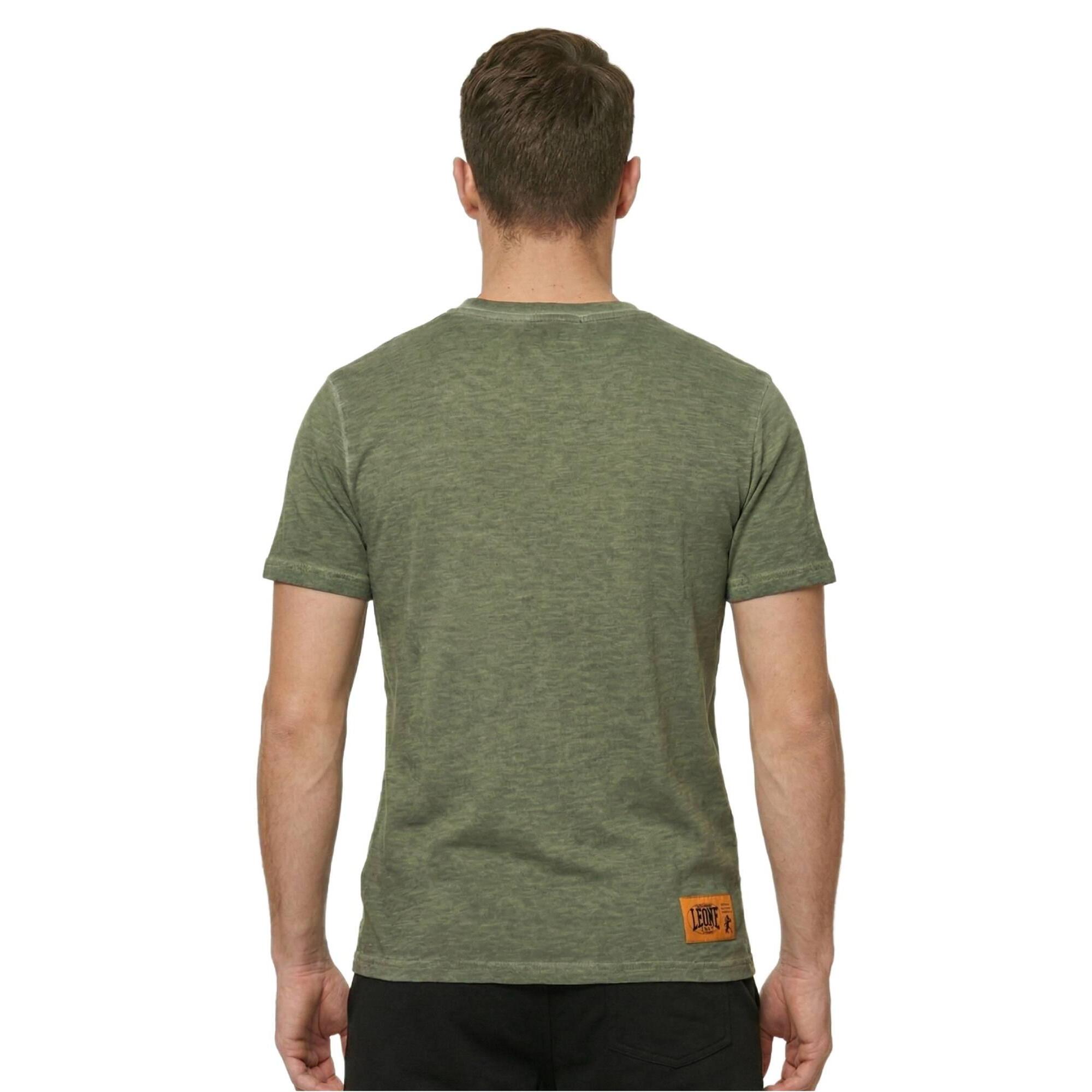 Camiseta de manga corta para hombre con efecto desgastado