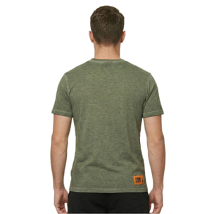 Camiseta de manga corta para hombre con efecto desgastado