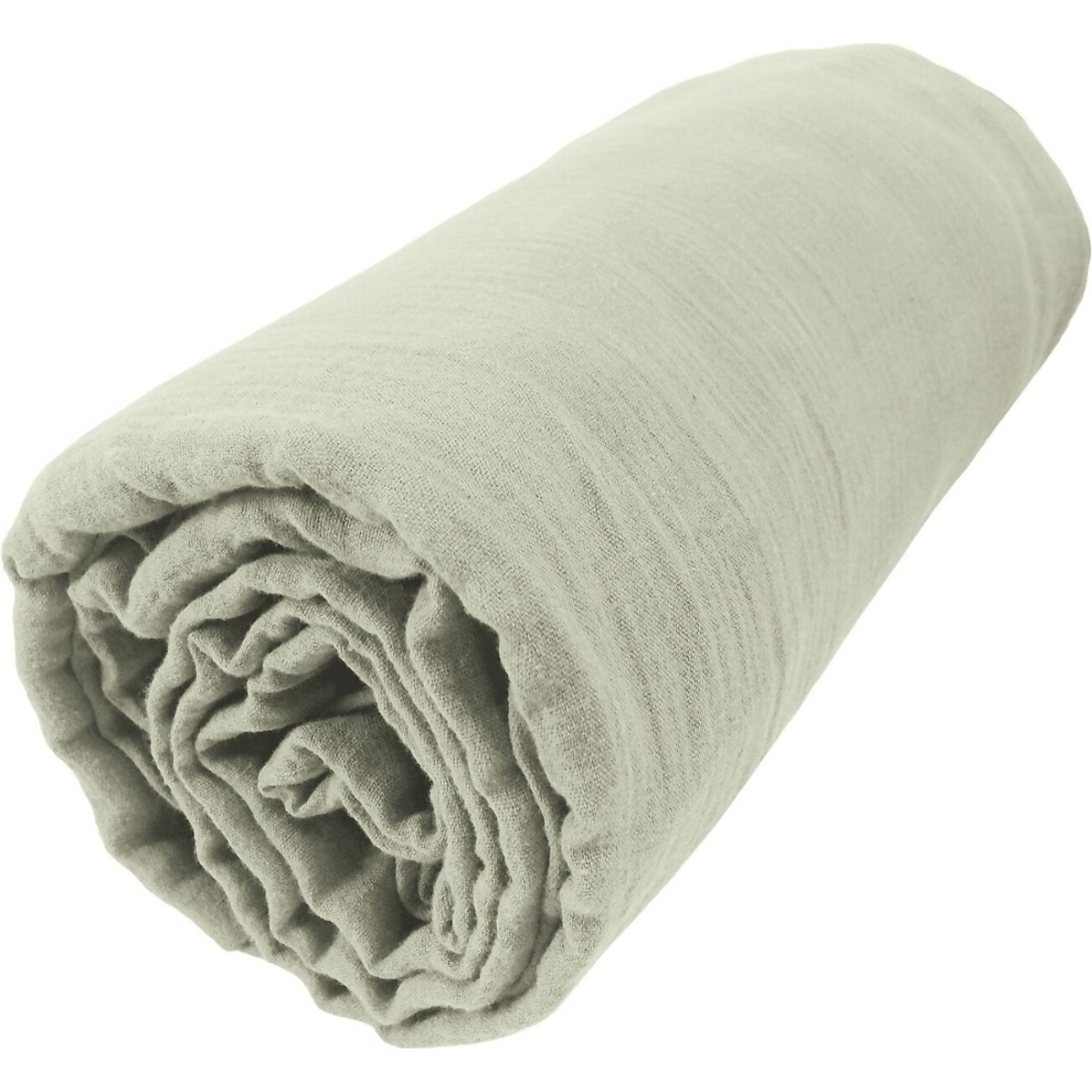 Drap Housse - Bonnet:30cm - 100% gaze De Coton Vert D'eau