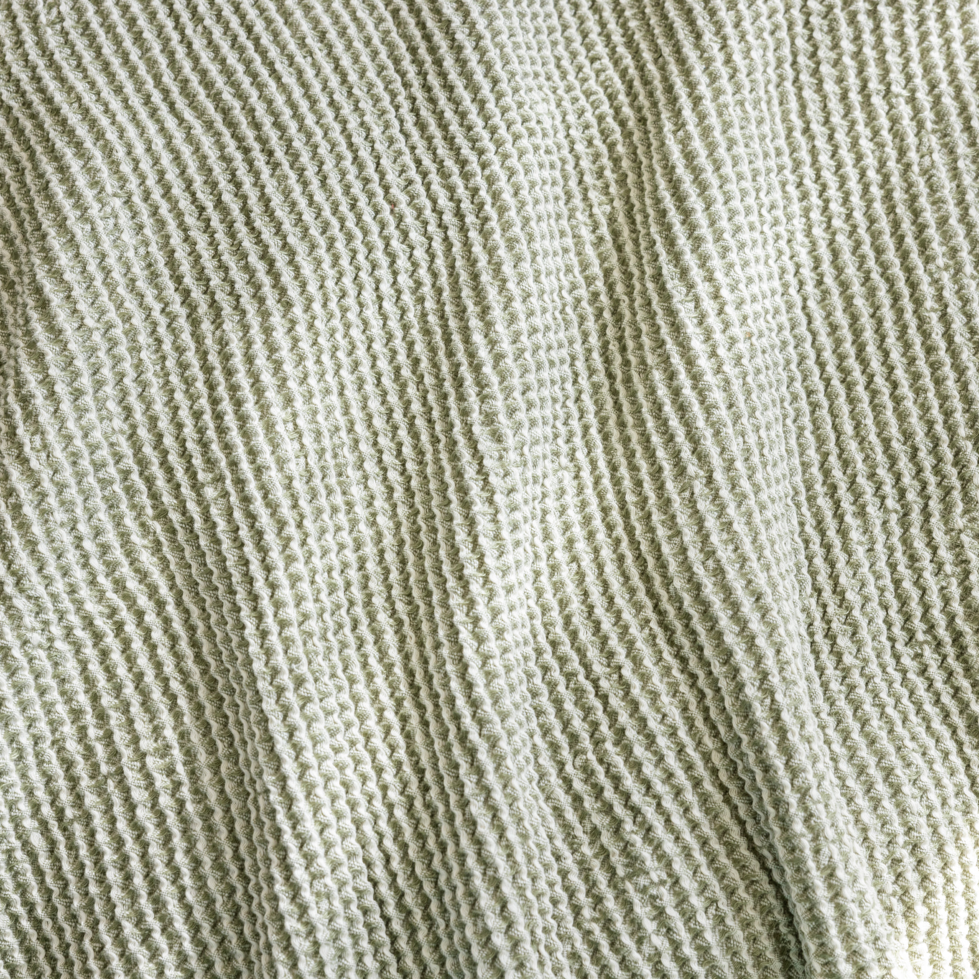 Couvre-lit coton et lin, DECO ESPRIT NID D'ABEILLE