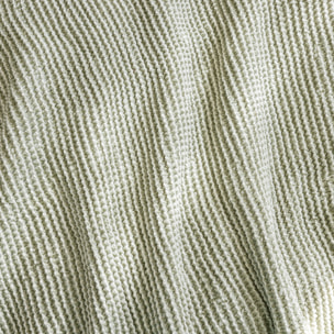 Couvre-lit coton et lin, DECO ESPRIT NID D'ABEILLE