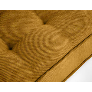 Marisol - pouf modulable - velours texturé - Jaune