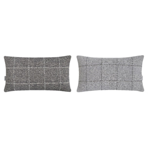 Lot de 2 huosses de coussin MARNE gris
