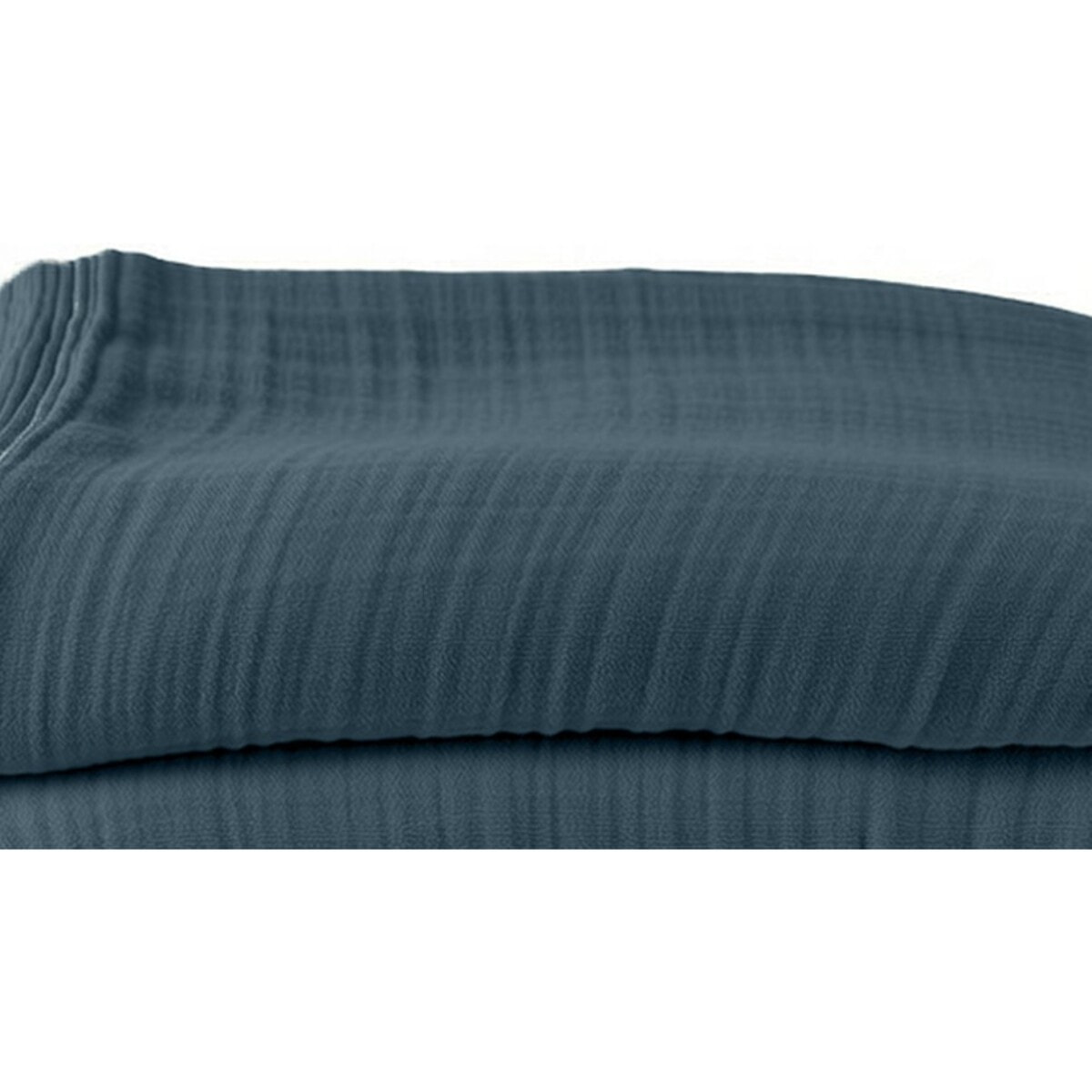 Housse de couette 100% gaze de coton lavé bleu pétrole