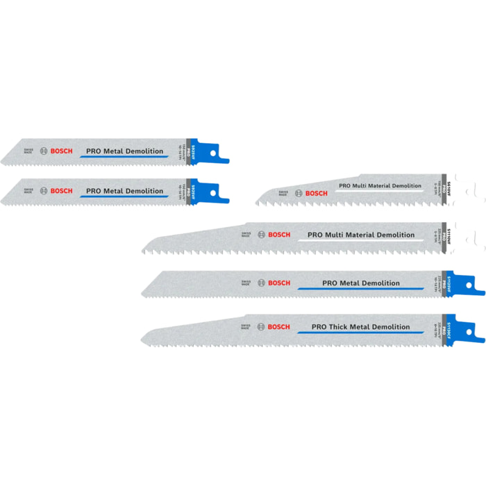 Coffret 6 lames PRO Demolition pour scies sabres - BOSCH - 2607011820