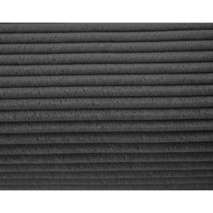 Onyx - lit coffre - 180x200 cm - en velours côtelé - sommier inclus - Gris foncé