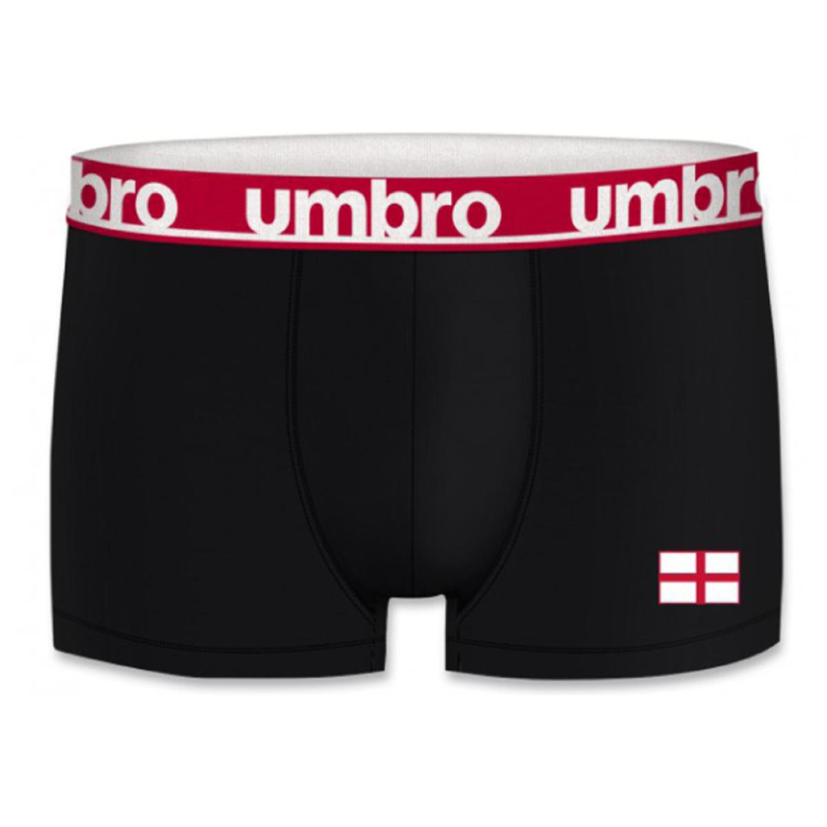 Calzoncillo boxer UMBRO Eurocopa Fútbol 2021 Inglaterra para hombre 100% algodon color negro