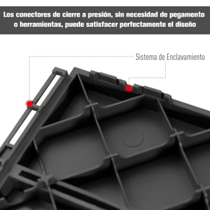 Baldosas Cuadradas para Suelos 30x30 Paquete de 9 Piezas Cubre 0.81 m² Negro