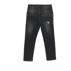 JEANS SLIM FIT VITA REGOLABILE NERO