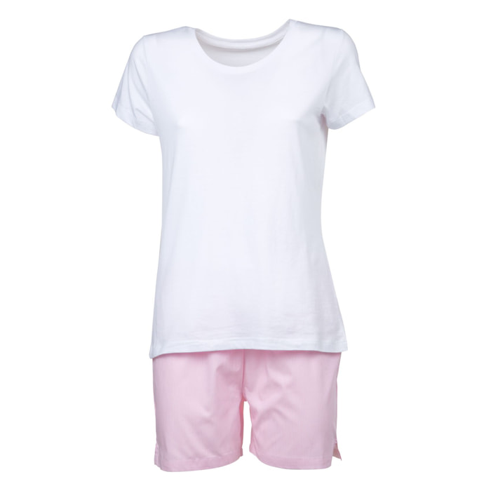 Pigiama leggero DONNA righe rosa