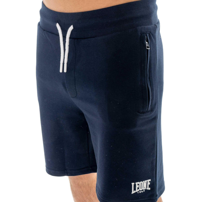 Bermuda uomo con zip e logo piccolo