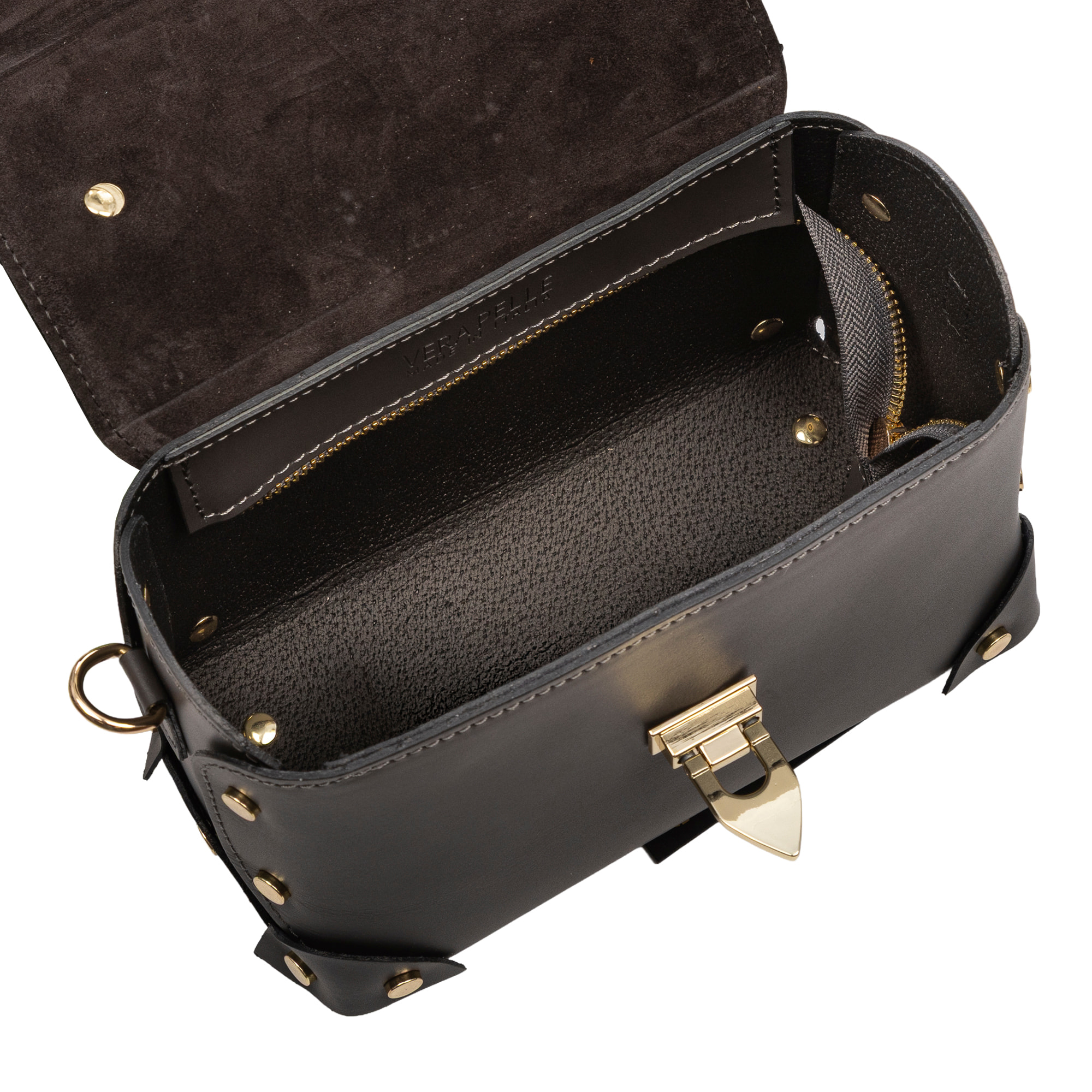 Barrali Bolso bandolera Mujer.Piel auténtica Ruga