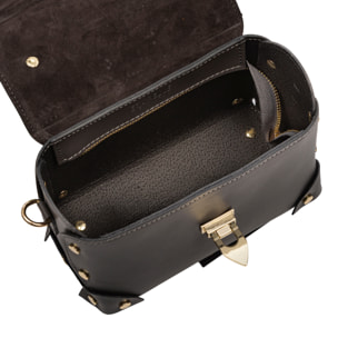 Barrali Bolso bandolera Mujer.Piel auténtica Ruga