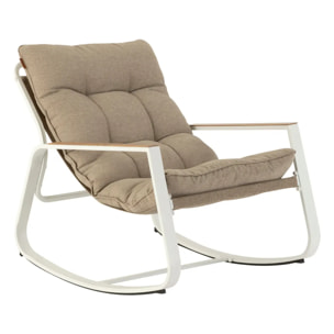 Fauteuil à bascule de jardin "Felinio" taupe