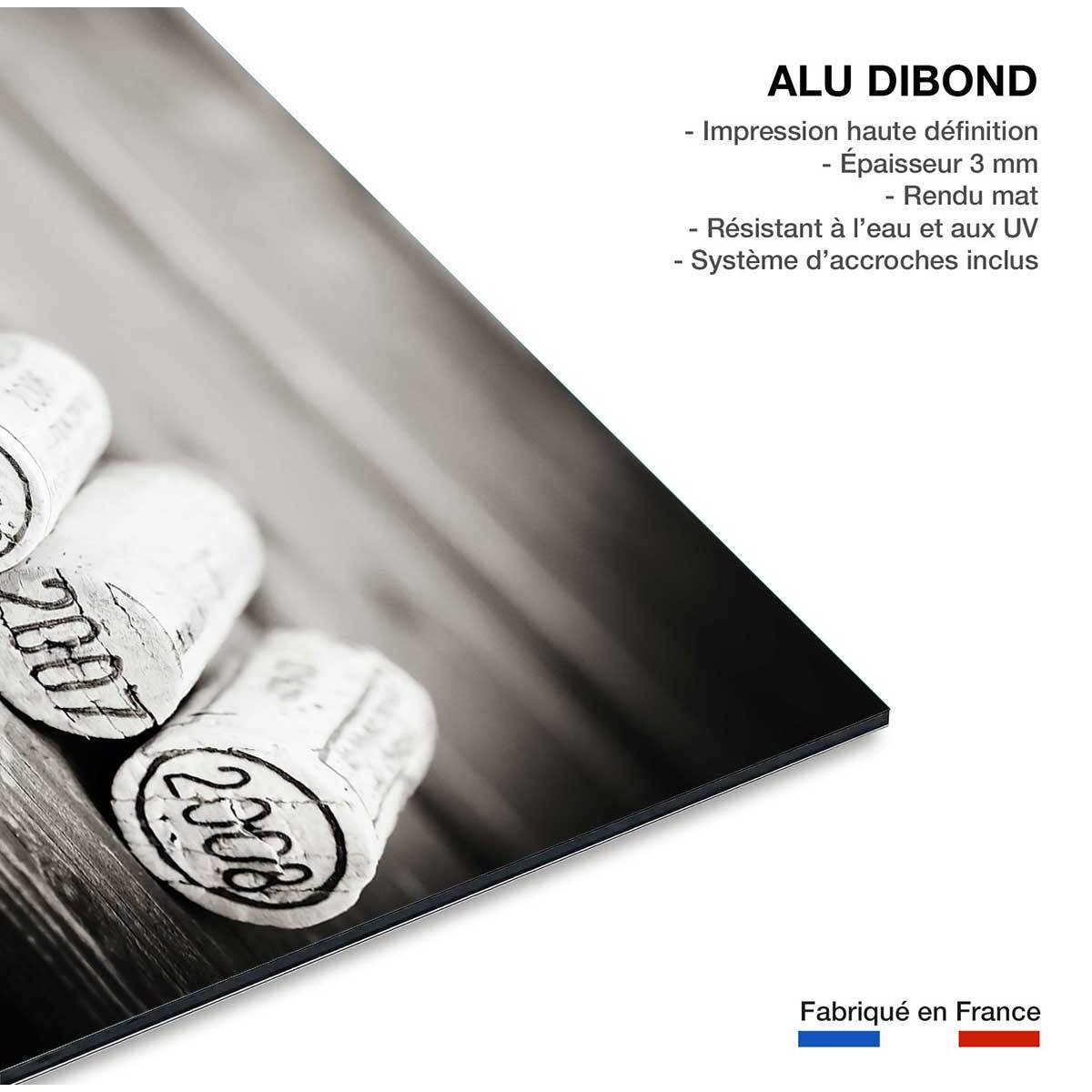 Tableau bouchons en liège Tableau alu Dibond