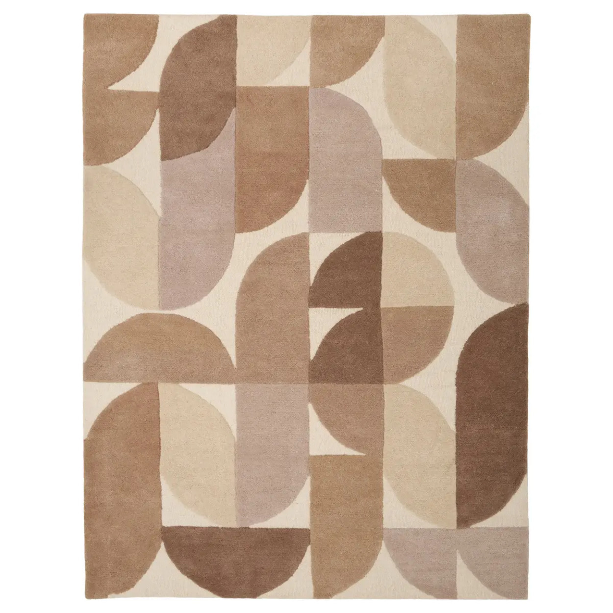 Tapis effet laine Argyll beige lin 200x150cm