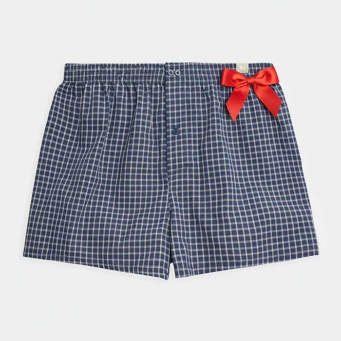 Apertura in tessuto boxer con stampa a quadri