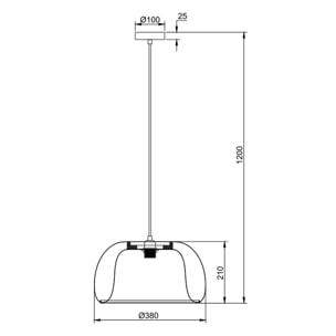 Lámpara de techo Hana de Bambú, diametro 38 cm