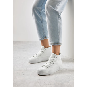 Zapatillas Altas Mujer One Way High Classic Blanco D.Franklin