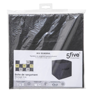 Panier tissuLanière 31x31cm "Mix N' Modul" noir