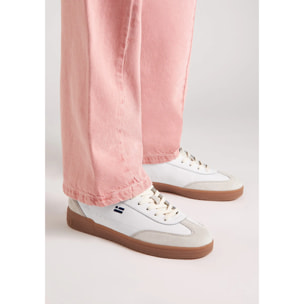 Zapatillas Bajas Piel Serraje Rebel Basic Flag Blanco D.Franklin