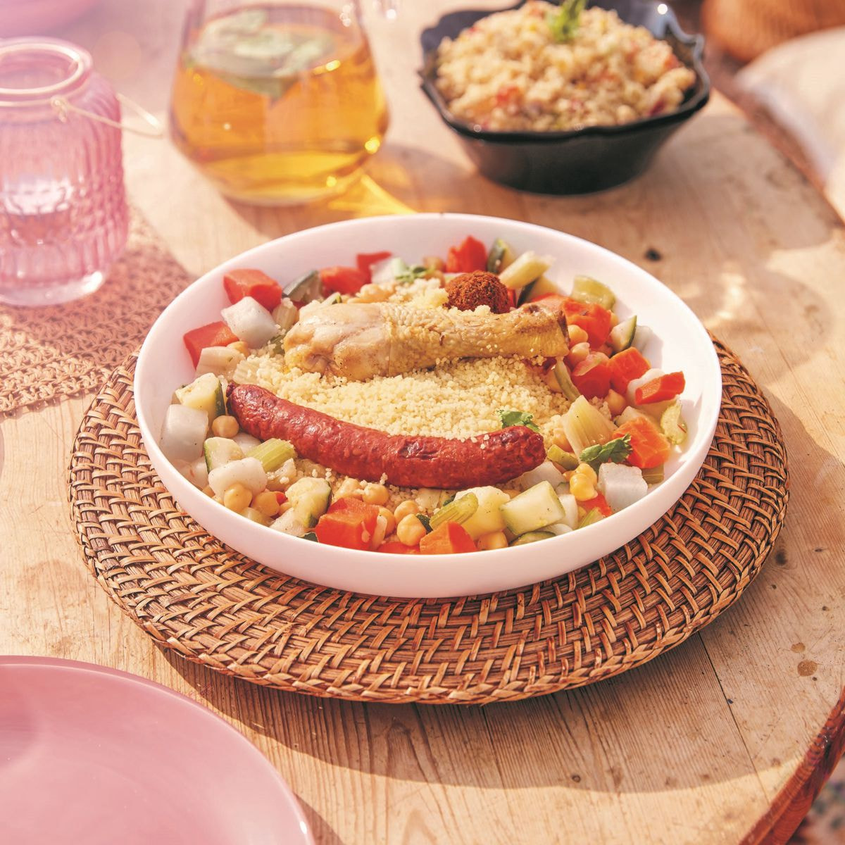 Assiette à couscous blanche 25cm Friend's Time - Luminarc - Verre opale extra résistant