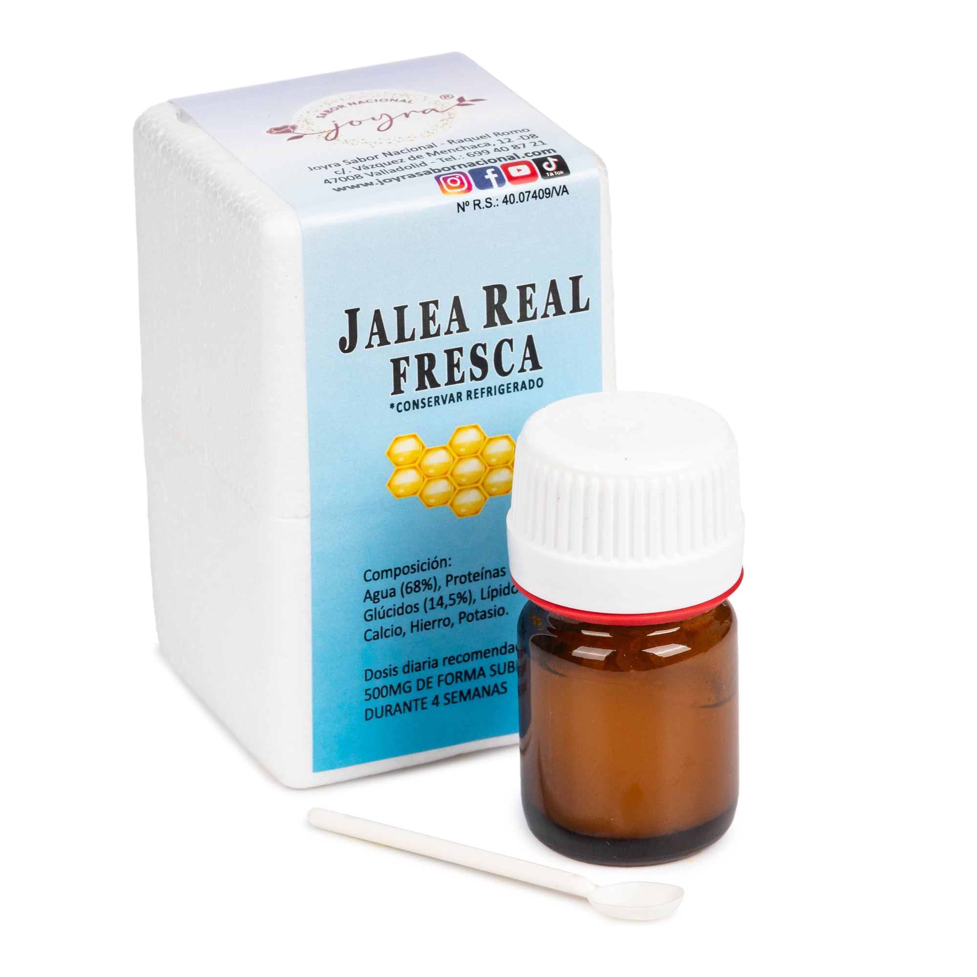 Jalea Real fresca, 20gr. (Necesario mantener refrigerado).