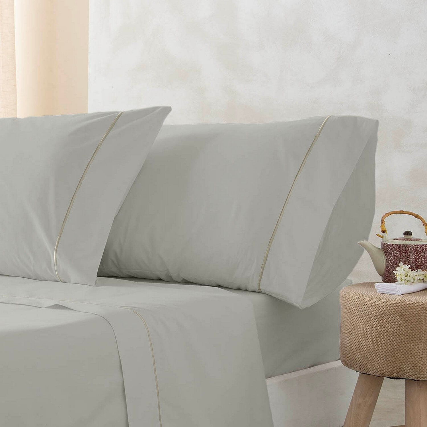 Taie d'oreiller ito beige