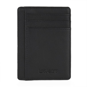 Tarjetero Piel Hombre Lois Wilson Negro