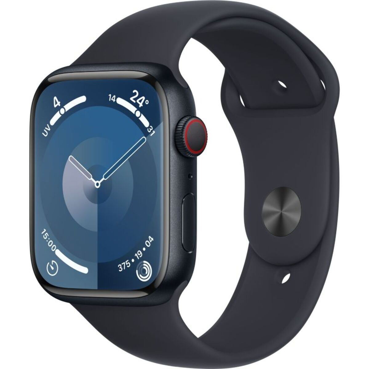 Montre connectée APPLE WATCH Serie 9 Cellular 45mm Aluminium/Minuit M/L